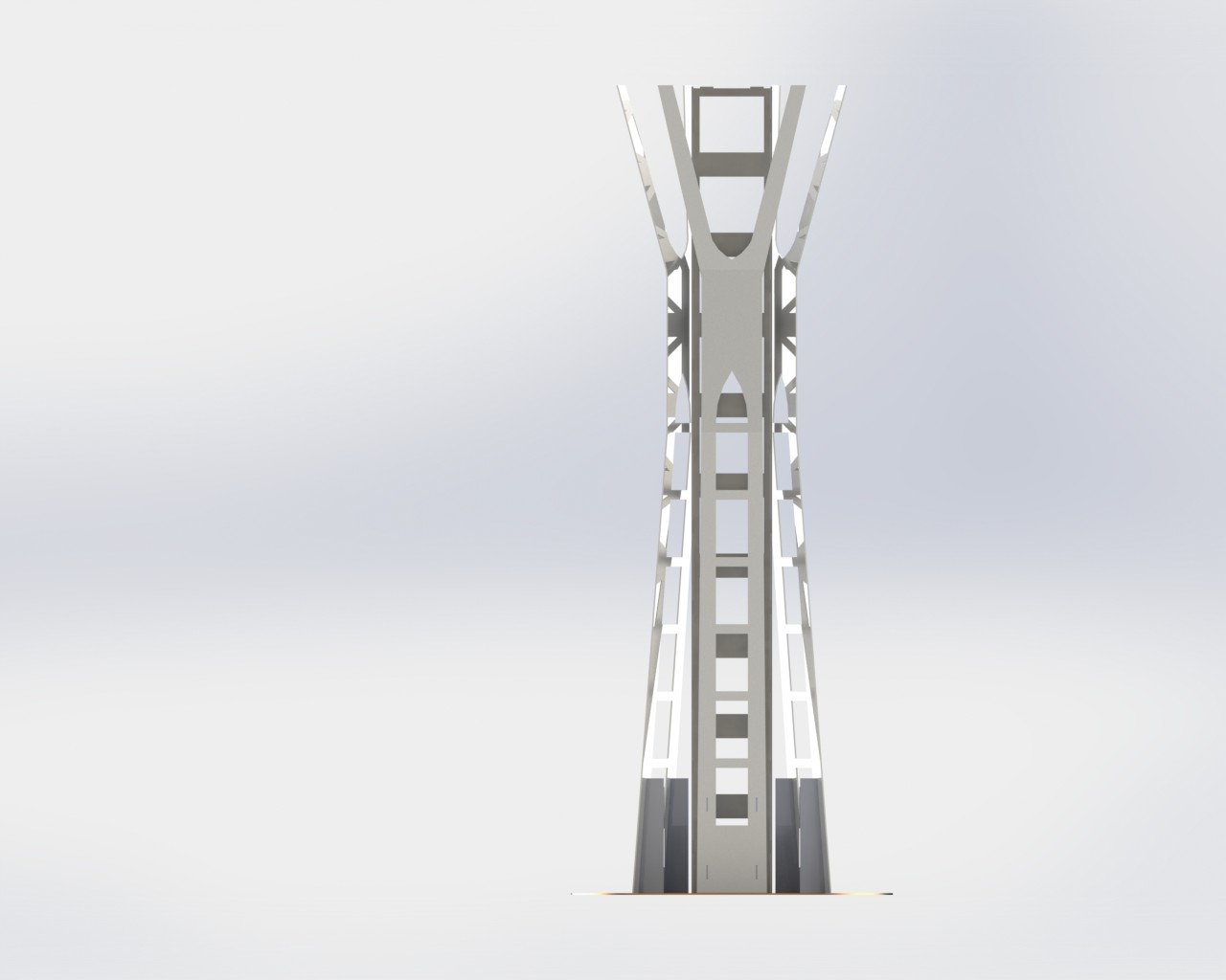 西雅图太空针塔，钣金拼图，3D拼图，metalcraft设计